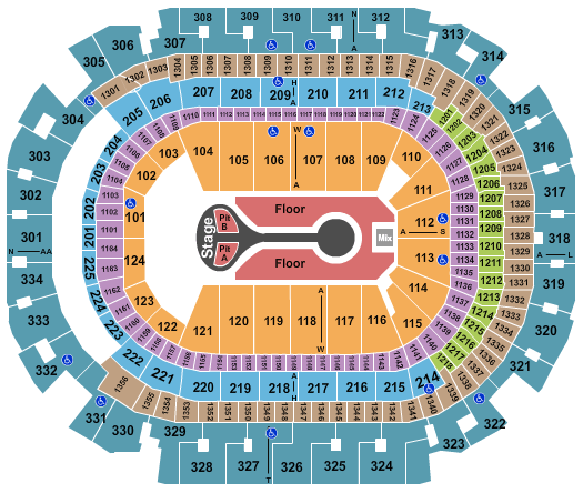 American Airlines Center Benson Boone Seating Chart
